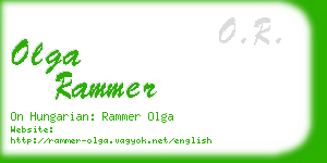 olga rammer business card